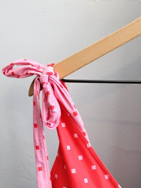 Summersalt The Tie Backflip Square Dot Hibiscus & Flamingo One Piece Swimsuit 10 - Picture 6 of 8